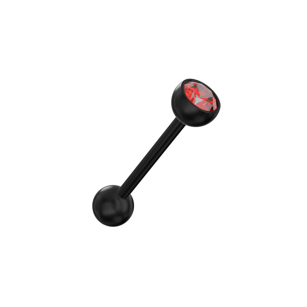 Black-line BioFlex Jewelled Straight Barbell