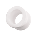 316L Surgical Steel Basic White External Threaded Tunnel
