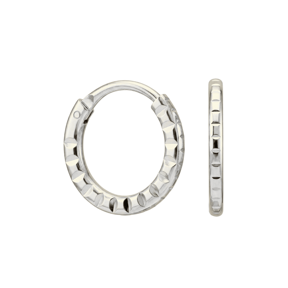 925 Sterling Silver Laser Cut Hoop Ring