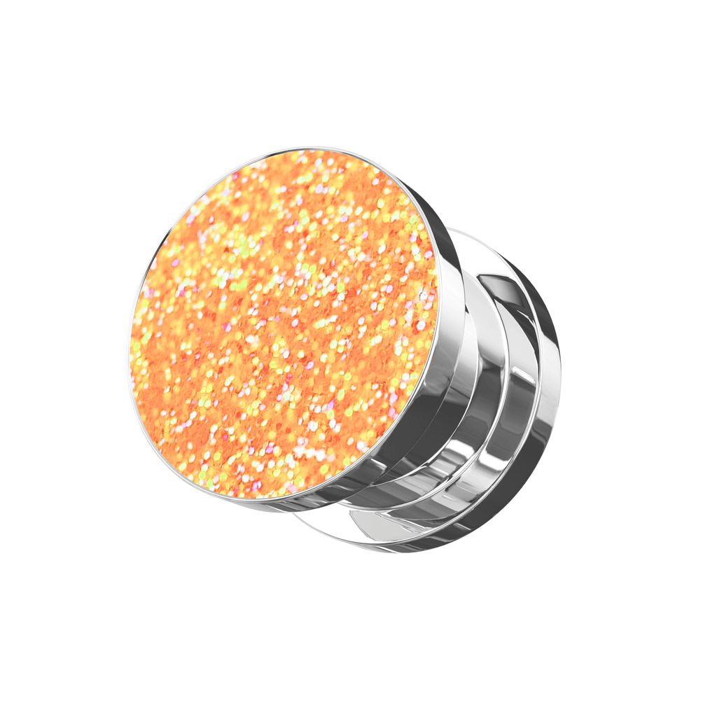 316L Surgical Steel Glittering Coloured Screw Fit Flesh Tunnel