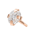 925 Sterling Silver Round CZ Jewelled Internally Threaded Top