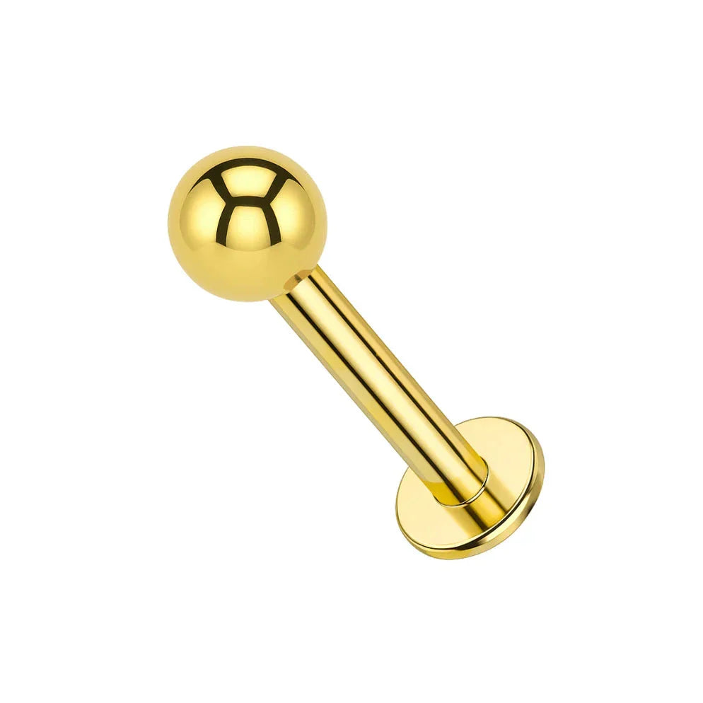 316L Surgical Steel Internally Threaded Ball Top Labret Stud