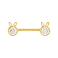 316L Surgical Steel Jewelled Bunny Nipple Bar