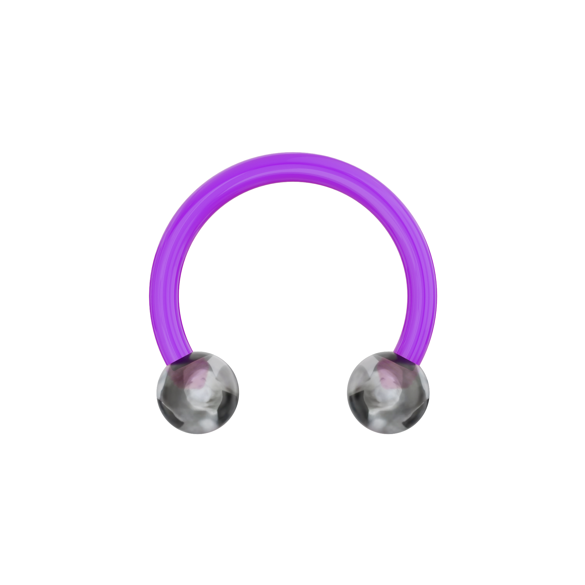 UV Circular Barbell With Marble UV Balls (Pack of 10)