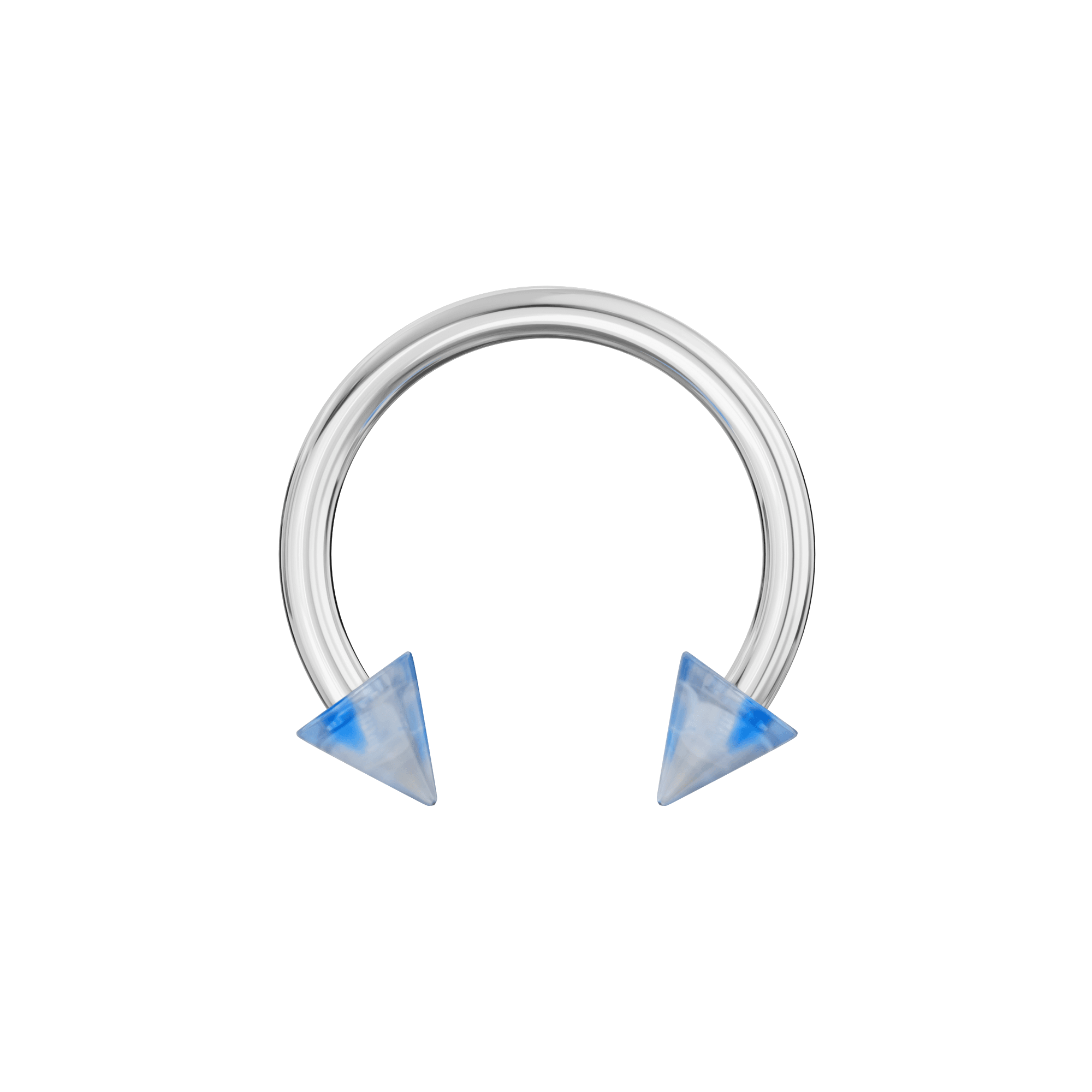 316L Surgical Steel Circular Barbell With Marble UV Cones (Pack of 10)