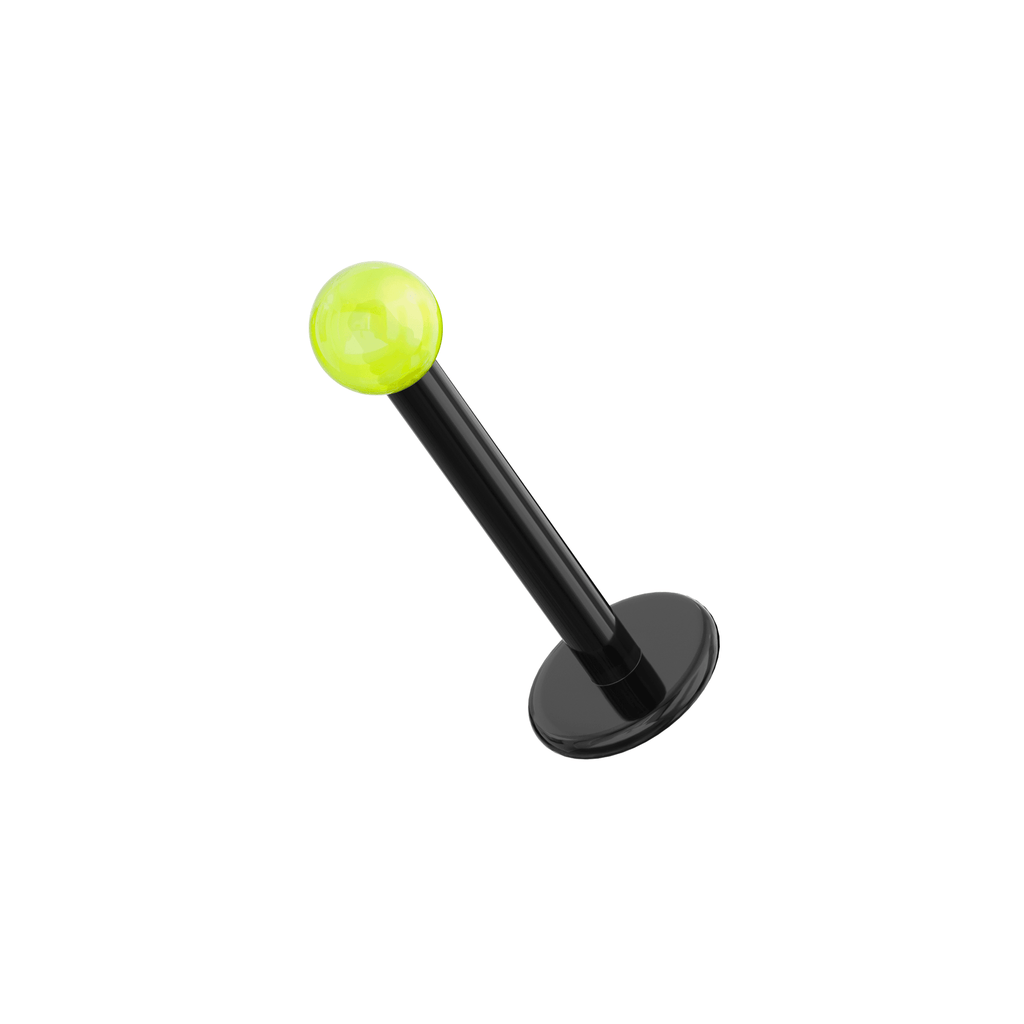 UV Black Labret with Basic UV Balls (Pack of 10)