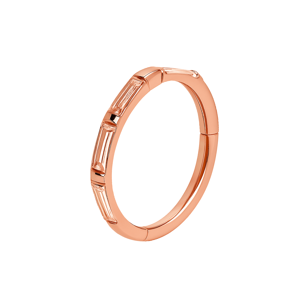 316L Surgical Steel Inlay Crystal Hinged Clicker Segment Ring