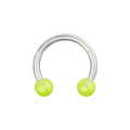 316L Surgical Steel Circular Barbell With Basic Colour UV Balls (Pack of 10)