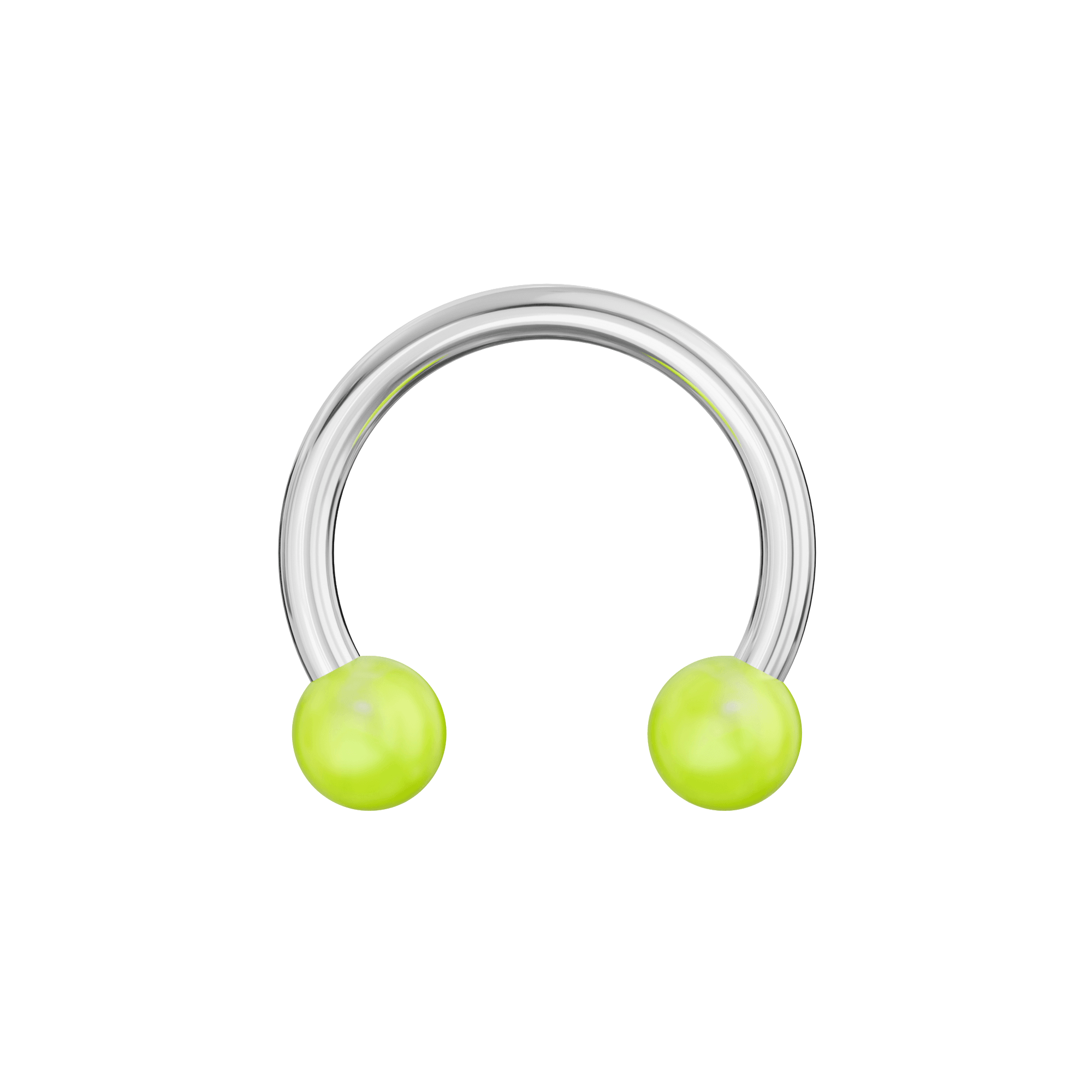 316L Surgical Steel Circular Barbell With Basic Colour UV Balls (Pack of 10)