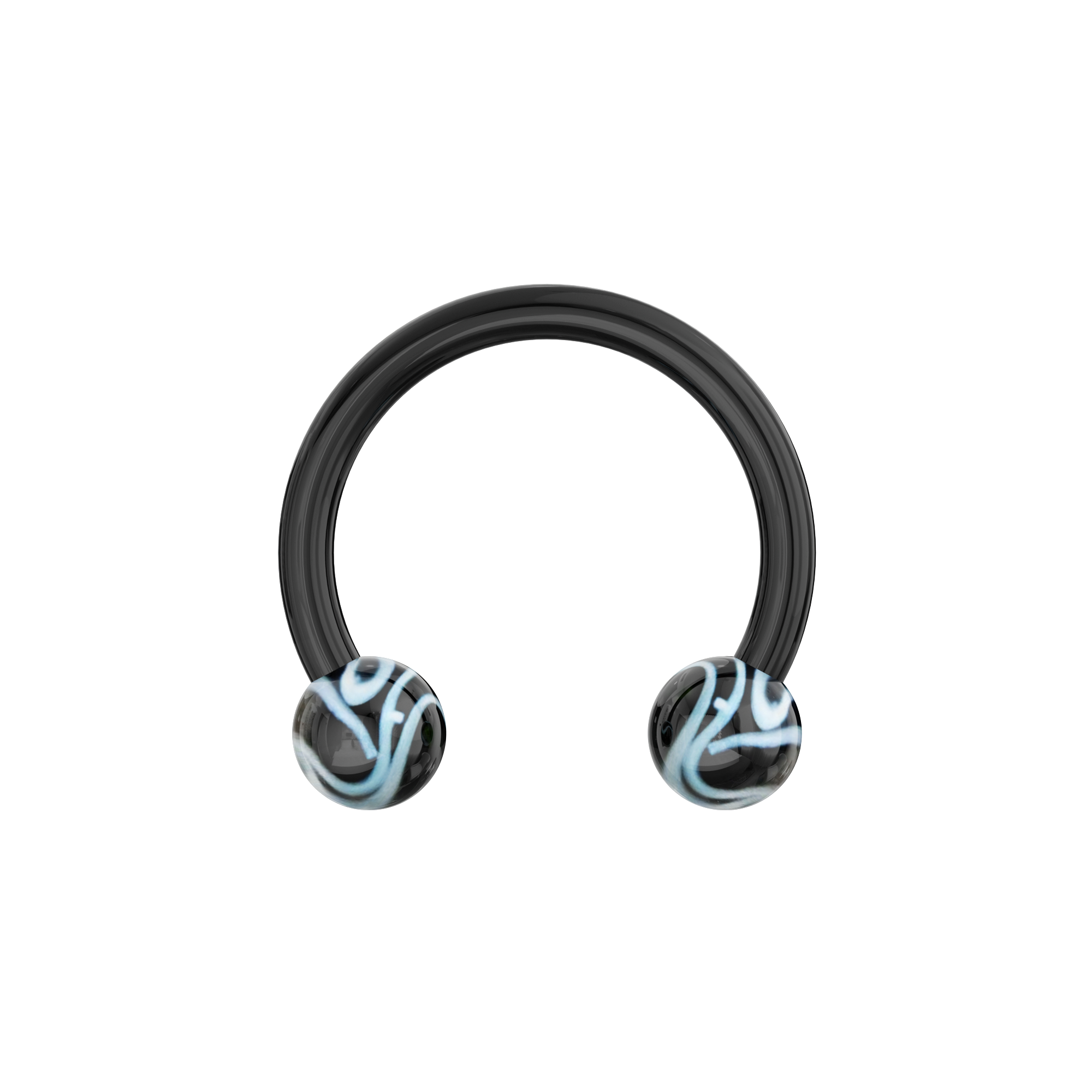 UV Circular Barbell With Marbled UV Balls (Pack of 10)