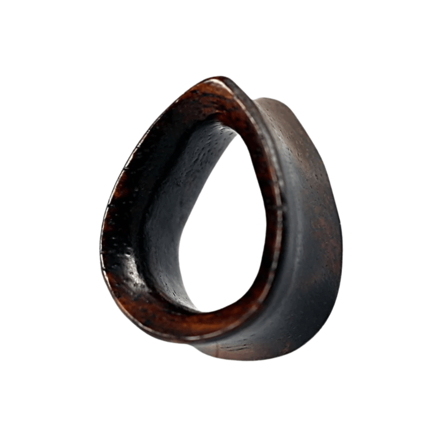 Organic Sono Wood Double Flared Tear drop Ear Tunnel