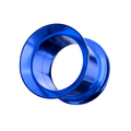 316L Surgical Steel Double Flared Dark Blue Internally Threaded Tunnel