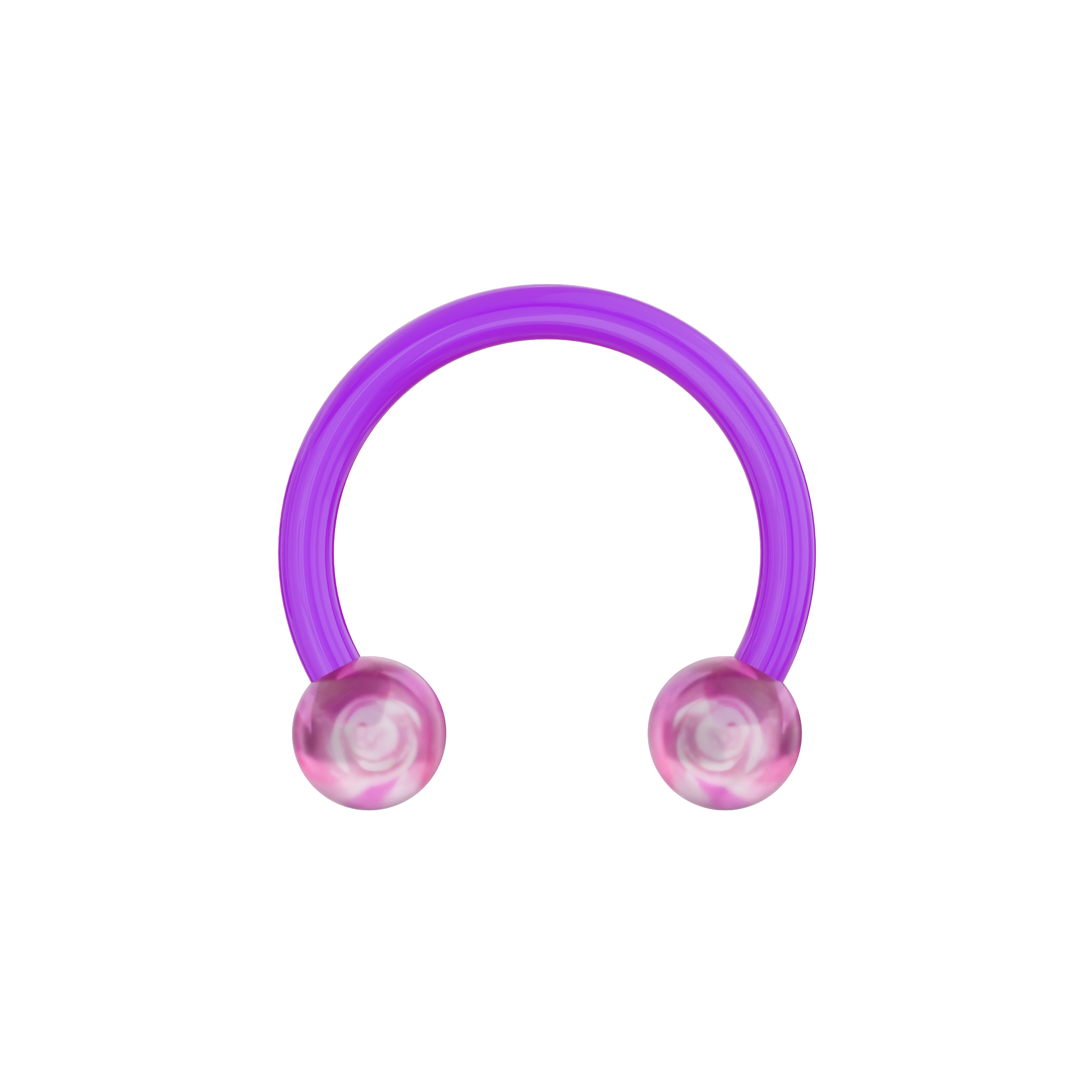 UV Circular Barbell With Marble UV Balls (Pack of 10)