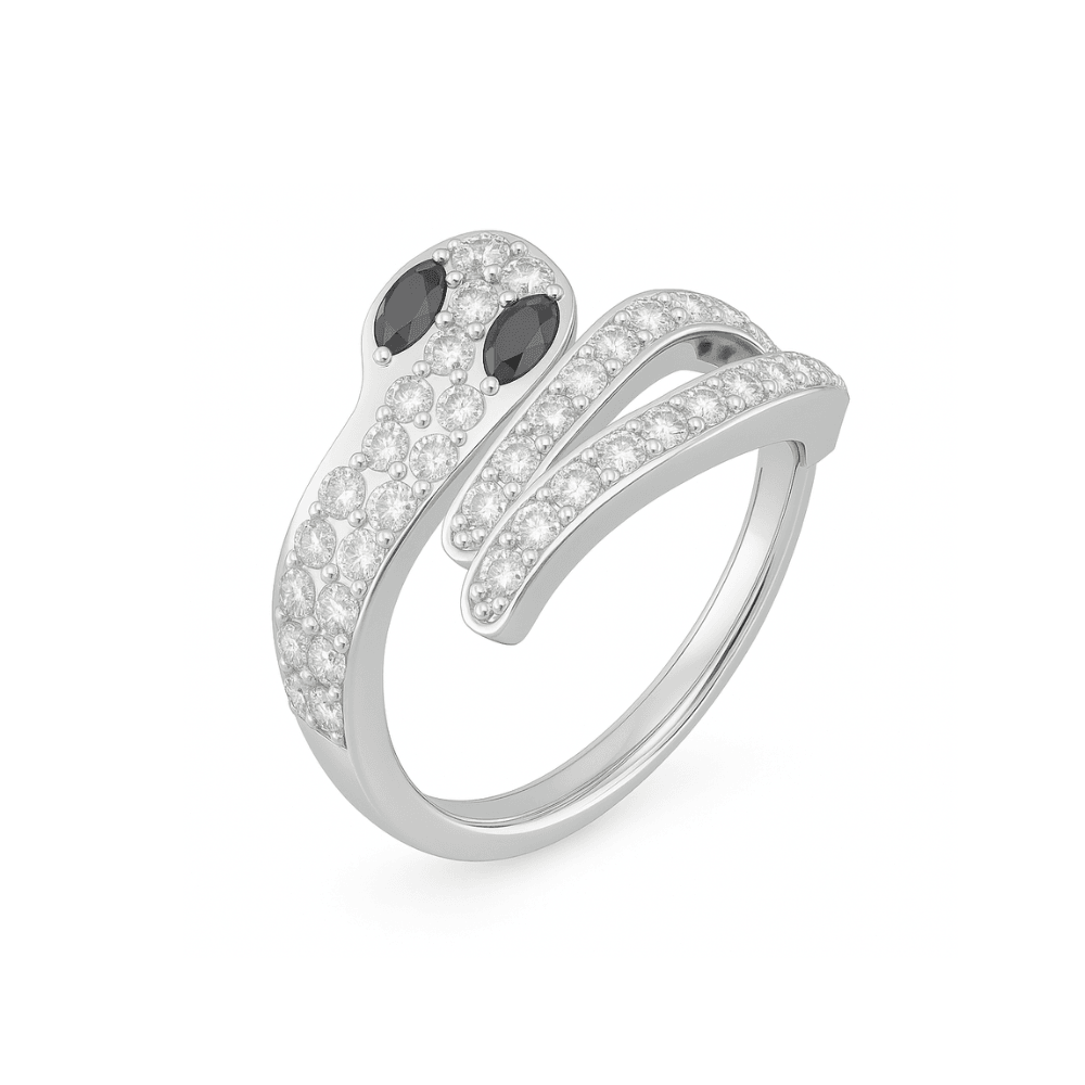 316L Surgical Steel CZ Jewelled Snake Hinged Segment Clicker