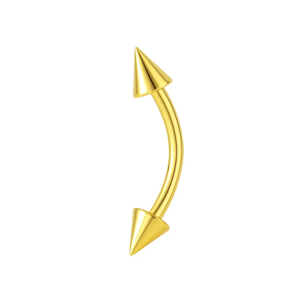 G23 Titanium Eyebrow Bar With Cone