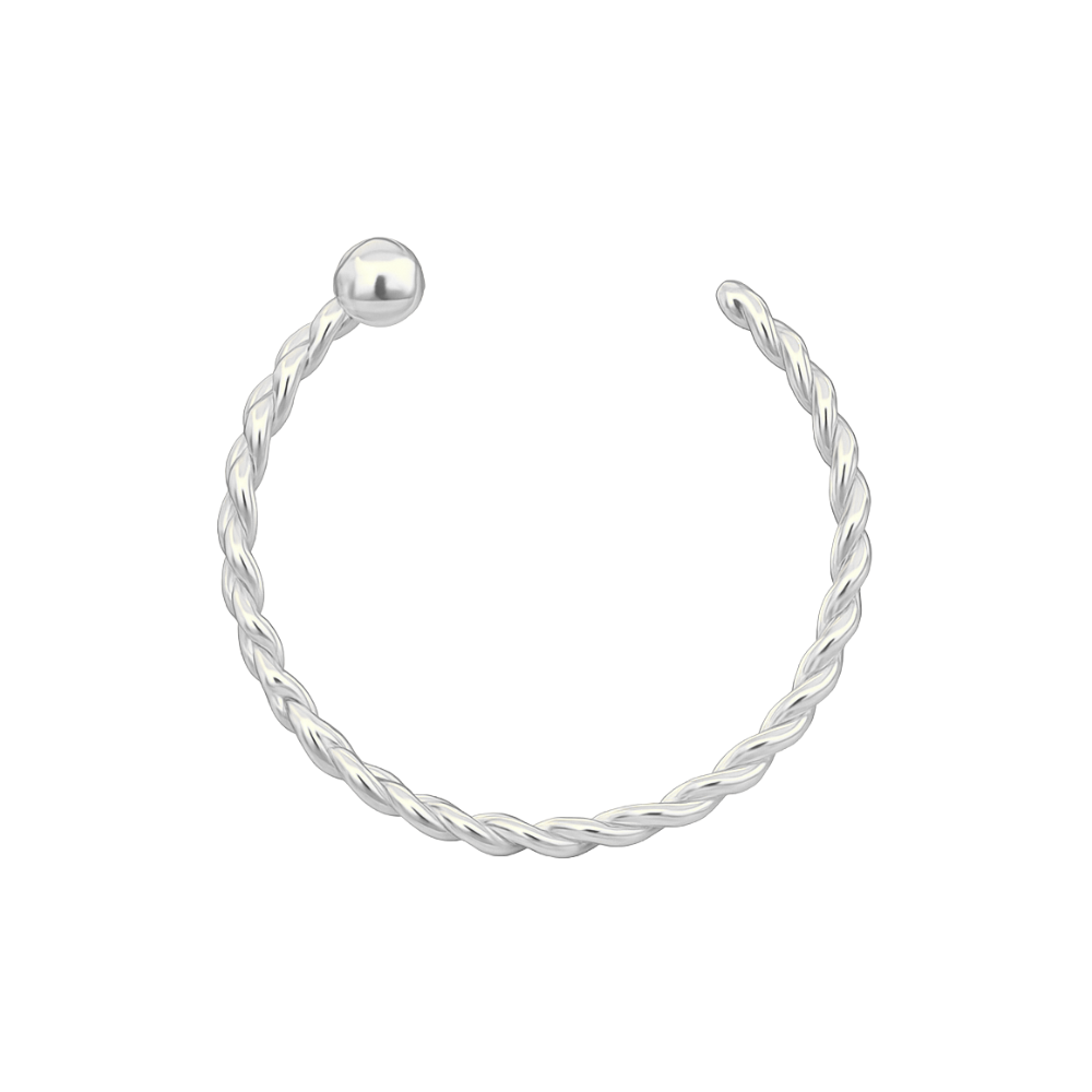 9K Gold Twisted Open Hoop Nose Ring