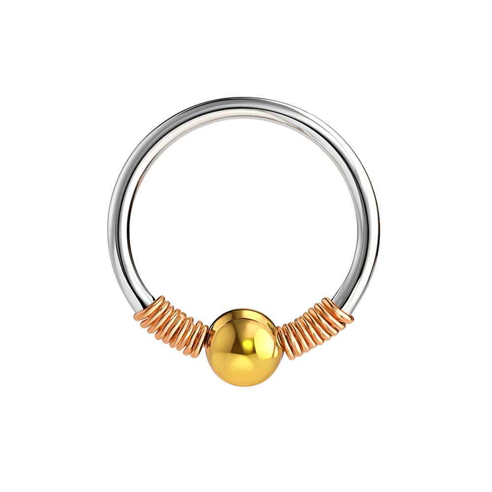 316L Surgical Steel 18G BCR Hinged Segment Ring