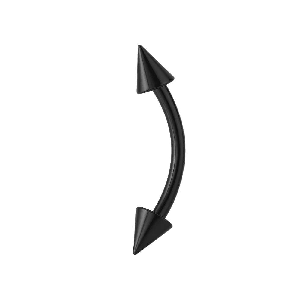 316L Surgical Steel Internally Threaded Curved Bar With Cone