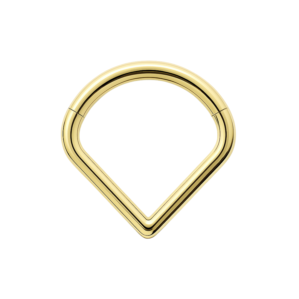 9K Gold Triangle Hinged Segment Clicker