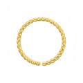 14K Gold Seamless Continuous Twister Nose Hoop Ring
