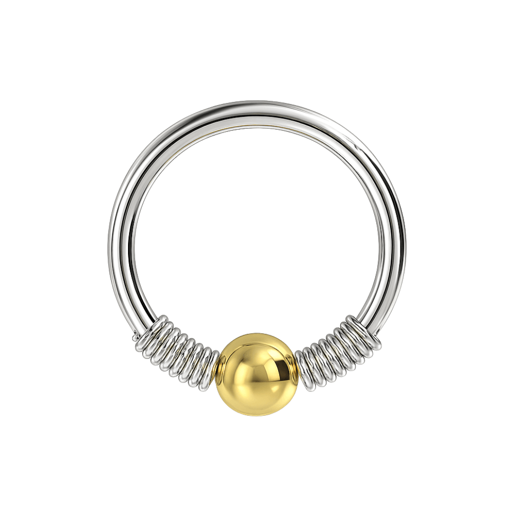 316L Surgical Steel 18G BCR Hinged Segment Ring