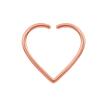 9K Gold Heart Nose Ring