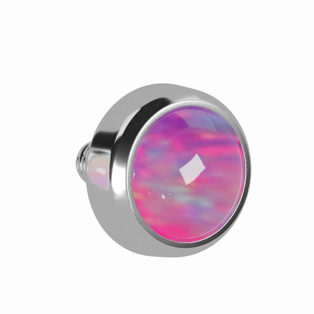 G23 Titanium Opal Stone Top Dermal Anchor