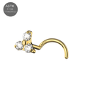 G23 Titanium Tri CZ Jewelled Nose Screw