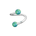 316L Surgical Steel Twisted Barbell With Marble UV Balls (Pack of 10)