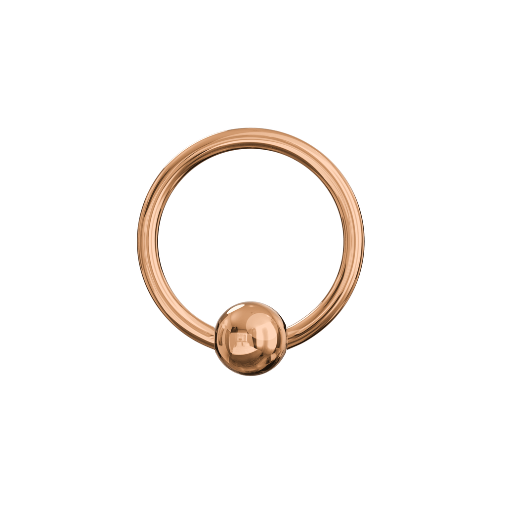 316L Surgical steel With Rose Gold PVD BCR Ring