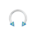 316L Surgical Steel Circular Barbell With Marble UV Cones (Pack of 10)
