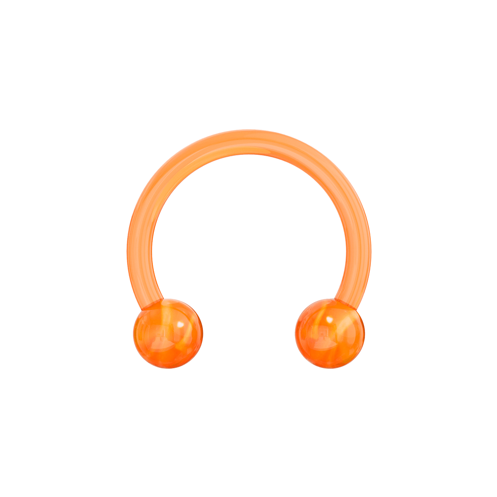 UV Circular Barbell With Marbled UV Balls (Pack of 10)