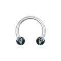 316L Surgical Steel Circular Barbell With Marble UV Balls (Pack of 10)