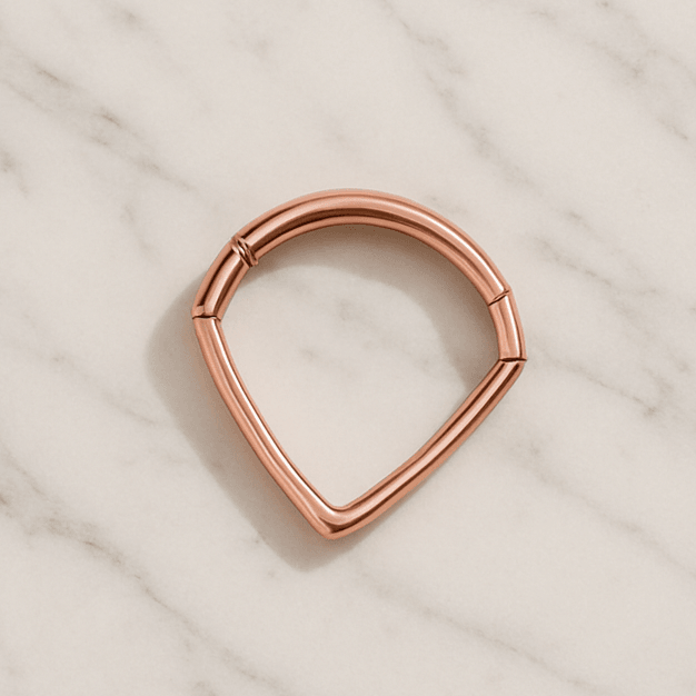 925 Sterling Silver Chevron Segment Clicker Ring