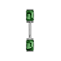 925 Sterling Silver Double Jewelled Spinal Belly Button Ring