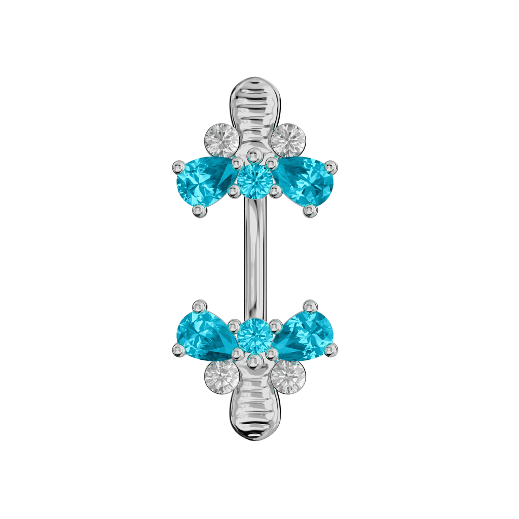 925 Sterling Silver Jewelled Bumble Bees Spinal Ring