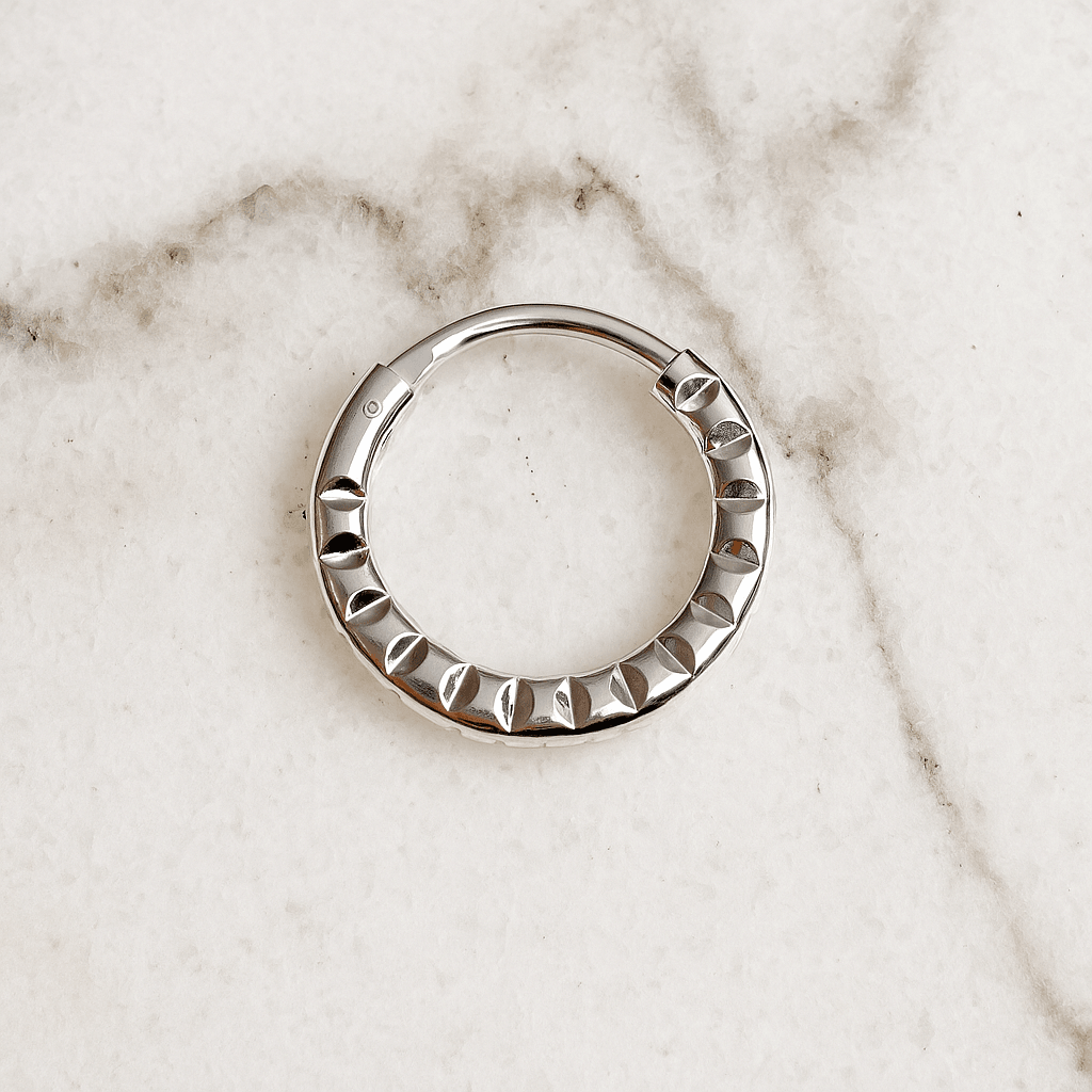 925 Sterling Silver Laser Cut Hoop Ring