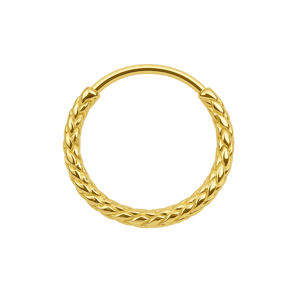 9K Gold Laser Cut Hinged Segment Ring