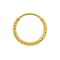 14K Gold Laser Cut Hinged Segment Hoop Ring