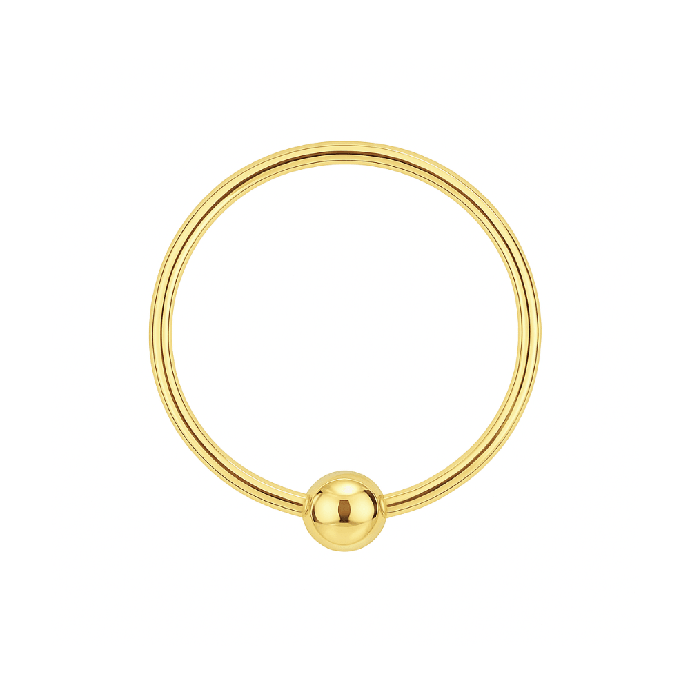 9K Gold BCR Hoop Nose Ring
