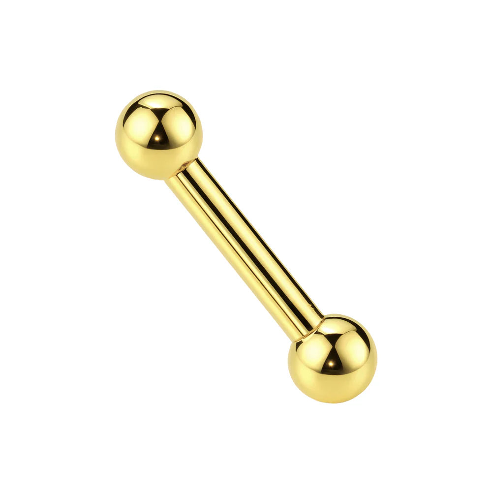 925 Sterling Silver Straight Tongue Barbell with Ball