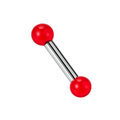316L Surgical Steel Tongue Barbell with Plain UV Balls (Pack of 10)