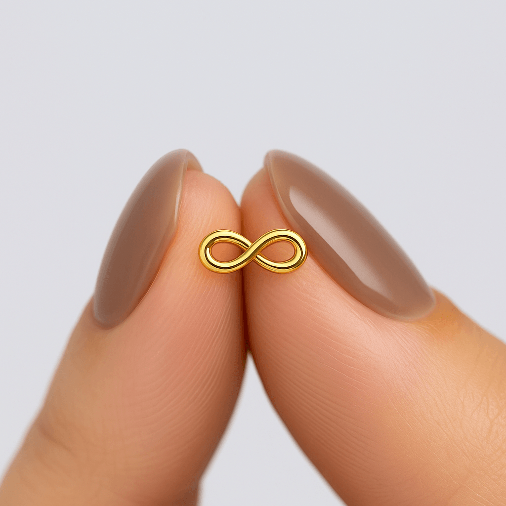 14K Gold Infinity Nose Screw Nose Stud