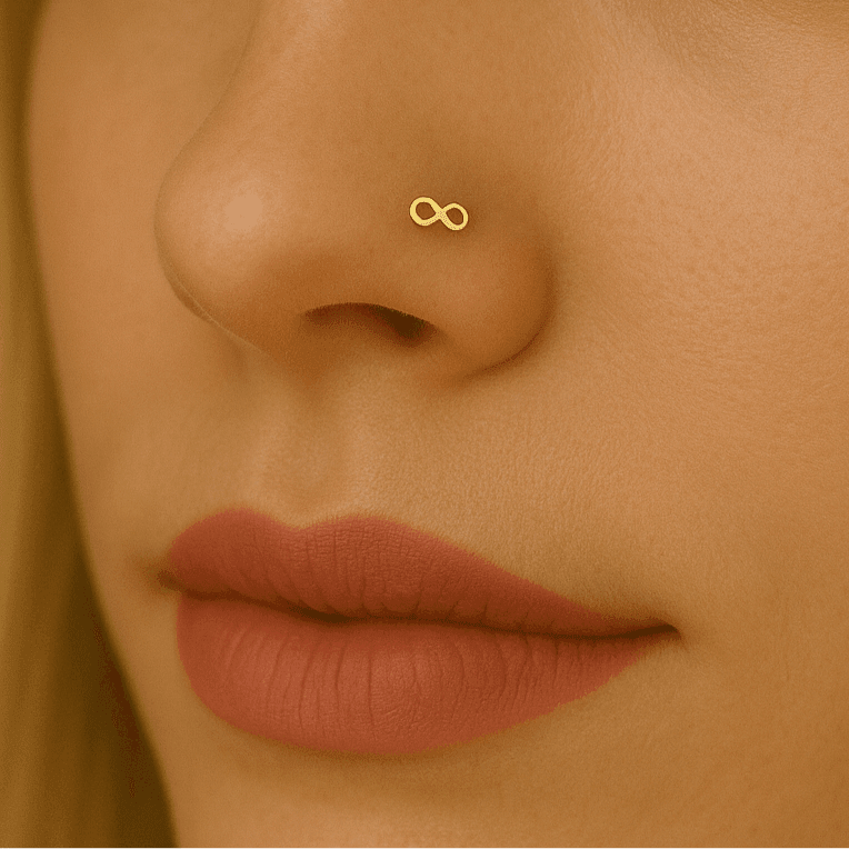14K Gold Infinity Nose Screw Nose Stud