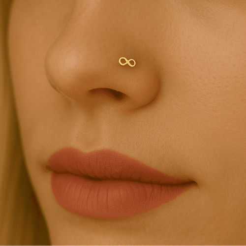 14K Gold Infinity Nose Screw Nose Stud