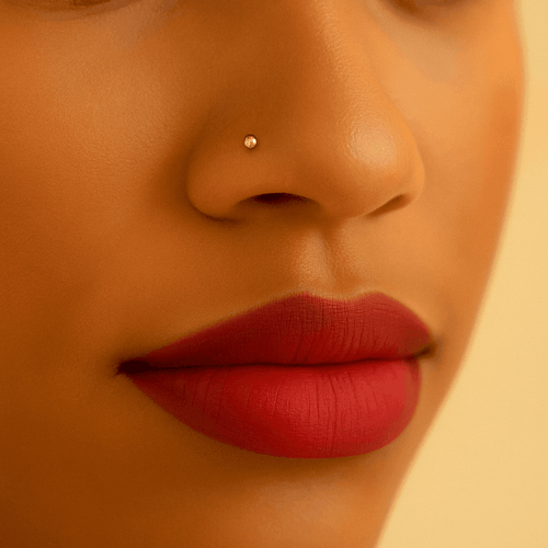 14K Gold Plain Bead Ball Top Nose Screw