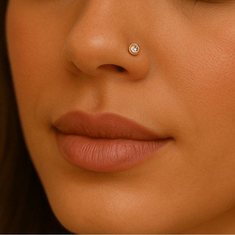 9K Gold Stone Studded Nose stud