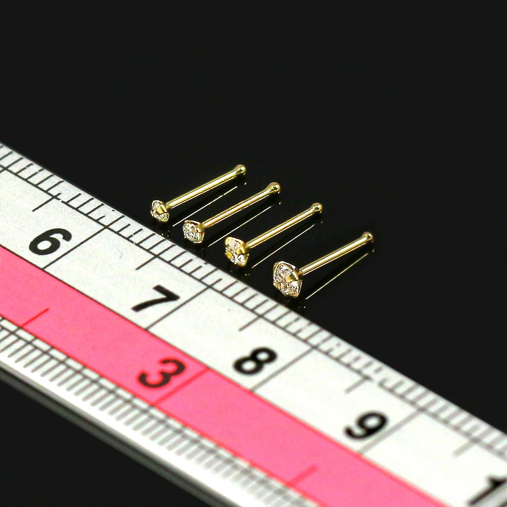 9K Gold Genuine Diamond Nose Bone