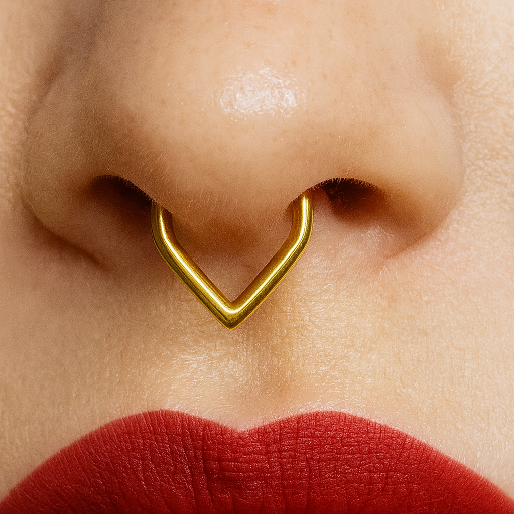 9K Gold Triangle Hinged Segment Clicker