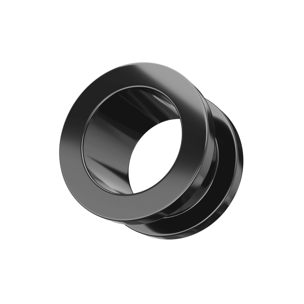 Screw Fit Black UV Ear Flesh Tunnel